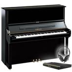 Gebruikte Yamaha U3 met nieuwste Genio Frontier Silent, Muziek en Instrumenten, Piano's, Verzenden, Zwart, Zo goed als nieuw, Piano