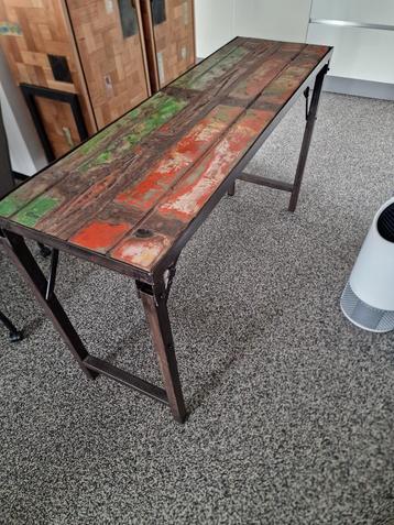 Inklapbare  zware Industrieële sidetable van Troubadour beschikbaar voor biedingen