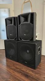 Actieve Speaker set, 2 subs, 2 tops 3000W, Muziek en Instrumenten, Versterkers | Keyboard, Monitor en PA, Ophalen, Zo goed als nieuw