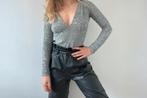 Zilveren body top maat XS, Kleding | Dames, Tops, Overige kleuren, Verzenden, Lange mouw, Maat 34 (XS) of kleiner