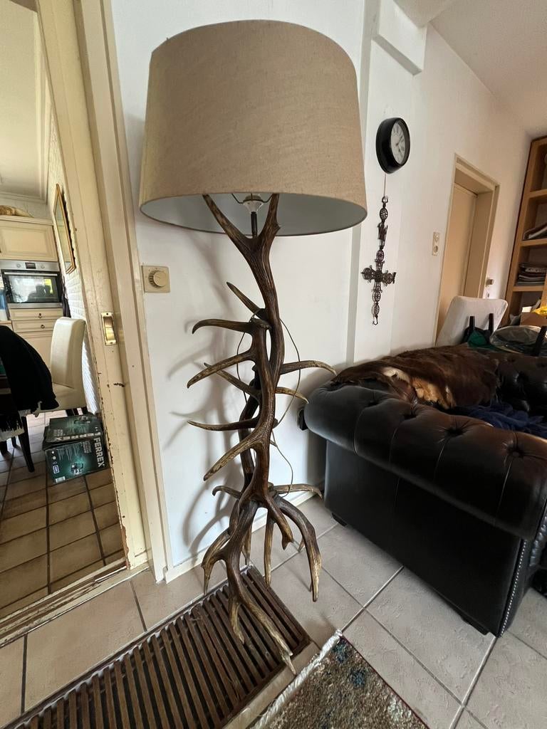 Geweienlamp met lampenkap, Ophalen, Zo goed als nieuw, Minder dan 100 cm