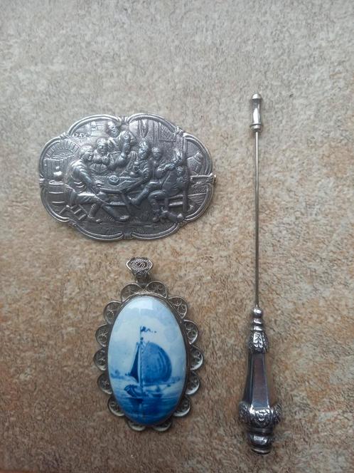 Antieke zilveren sieraden, Antiek en Kunst, Antiek | Goud en Zilver, Ophalen of Verzenden