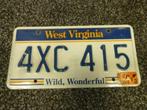 Kentekenplaat licenseplate West Virginia USA, Verzenden, Gebruikt, Auto's