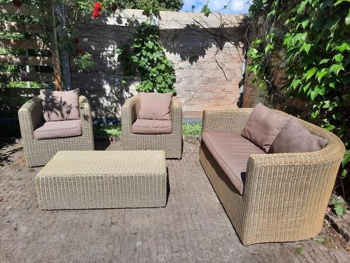Tuinset lounge Royal Patio, Tuin en Terras, Tuinsets en Loungesets, Gebruikt, Loungeset, Kunststof, 4 zitplaatsen, Bank, Bijzettafel