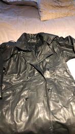 Vintage heren leren lange jas, Ophalen of Verzenden, Zo goed als nieuw, Regenjas