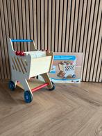 Houten winkelwagen, Kinderen en Baby's, Speelgoed | Houten speelgoed, Ophalen, Gebruikt, Overige typen