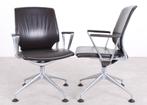 Vitra | Meda Chair | Zwart leer | Kantelbaar & Draaibaar, Zwart, Ophalen of Verzenden, Zo goed als nieuw, Metaal