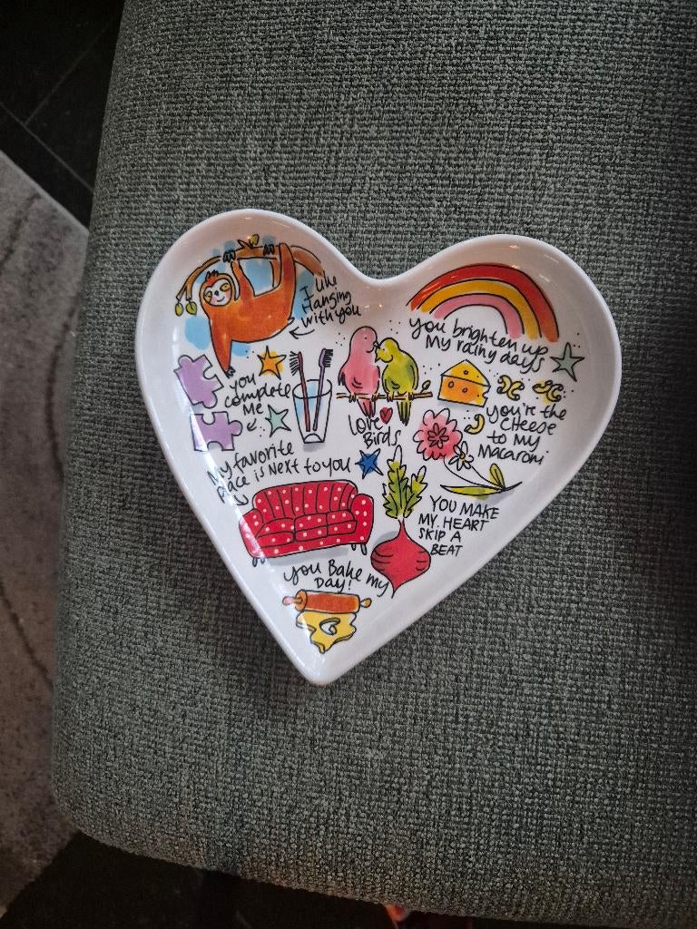 Blond amsterdam hartjes schaal, Ophalen of Verzenden, Nieuw, Rond, Steen of Aardewerk