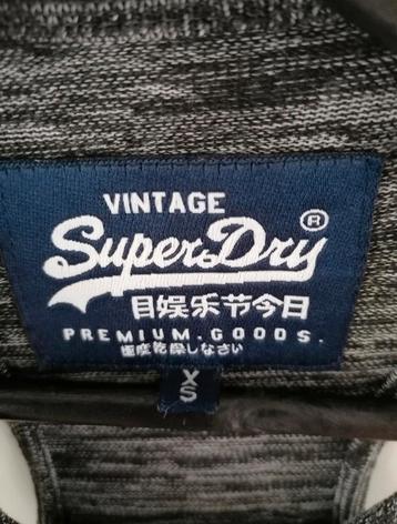 Lange jurk Superdry/Maat XS/zwart gemêleerd/split/zomerjurk beschikbaar voor biedingen