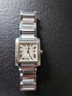 Cartier Tank Francaise staal 2465, Sieraden, Tassen en Uiterlijk, Horloges | Dames, Staal, Gebruikt, Staal, Polshorloge