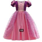 Rapunzel jurk met haarband en vlecht mt 98 / 104, Kinderen en Baby's, Carnavalskleding en Verkleedspullen, Ophalen of Verzenden