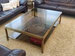 Salontafel met glas, Huis en Inrichting, Ophalen, Gebruikt, 100 tot 150 cm, 50 tot 100 cm