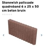 Gezicht Pallisade bandjes rood, Tuin en Terras, Ophalen, Gebruikt