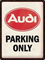 Audi logo parking only relief reclamebord van metaal deco