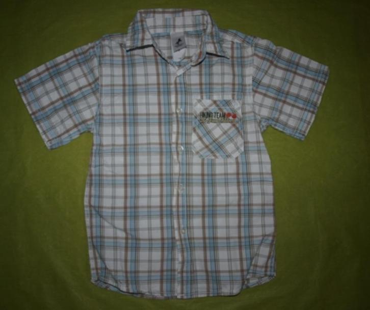 Blauw Wit Bruin Geruite Blouse Palomino (116), Kinderen en Baby's, Kinderkleding | Maat 116, Gebruikt, Jongen, Overhemd of Blouse