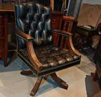 Robuuste Stoere Chesterfield Bureaustoel, Zwart, Ophalen of Verzenden, Zo goed als nieuw, Info@treasurecollection.nl