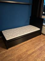 Ikea eenpersoonsbed - zwartbruin, Ophalen, Gebruikt, 90 cm, Eenpersoons
