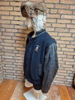 Vintage Varsity Jacket Leer & Wol, Maat 52/54 (L), Zwart, Ophalen of Verzenden, Canada Sportswear