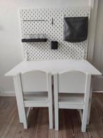 Ikea tafel/bureau met stoelen en accessoirerek, Ophalen, Zo goed als nieuw, Tafel(s) en Stoel(en)
