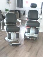 2 Belmont Takara kappersstoelen - barbierstoelen, Ophalen, Gebruikt, Twee, Wit