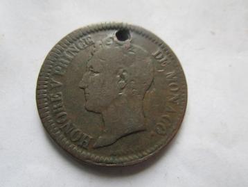 Bronzen penning Honore v Prince du Monaco 1838 un Decimé beschikbaar voor biedingen