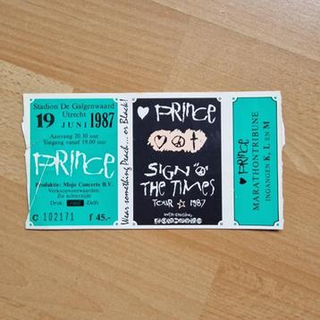 Prince concertkaartje – Sign o’ the Times Tour, Utrecht 1987 beschikbaar voor biedingen