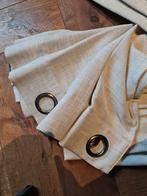 Le Noir & Blanc Gordijnen - 6 stuks - Linnen Zand, Huis en Inrichting, 100 tot 150 cm, 200 cm of meer, Beige, Nieuw