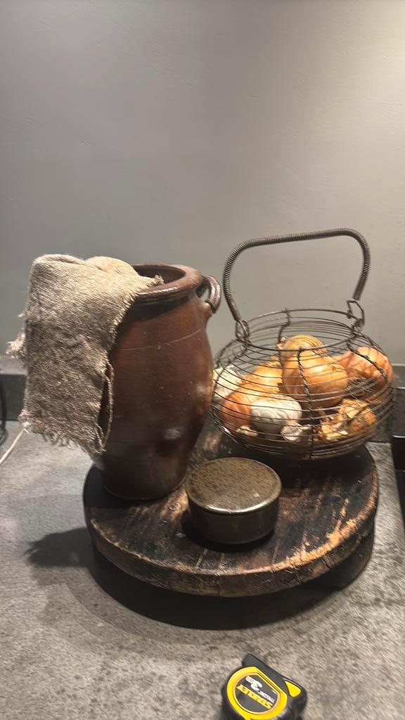 Brocante  Grespot - 25cm, Antiek en Kunst, Antiek | Keramiek en Aardewerk, Ophalen of Verzenden