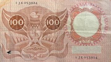 100 Gulden 1953 - Erasmus (met gaatje) beschikbaar voor biedingen