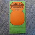 Oude sticker.  radio Leo. grammofoonplaten en muziekcassette, Ophalen of Verzenden, Zo goed als nieuw, Overige typen
