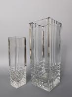 2 kubistisch kristal vazen retro vintage design glas sklo ?, Verzenden