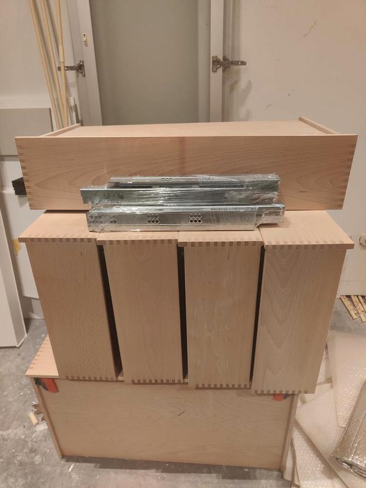 Massief Beuken Lades  9 stuks, Huis en Inrichting, Kasten | Kledingkasten, Nieuw, Minder dan 100 cm, 50 tot 100 cm, 25 tot 50 cm