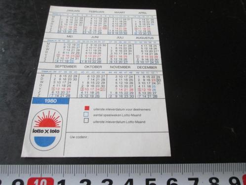 sticker kalender 1980 lotto X toto, Verzamelen, Stickers, Zo goed als nieuw, Bedrijf of Vereniging, Ophalen