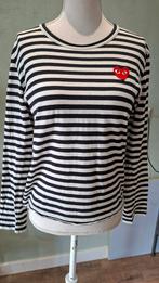 Play comme des garcons, zwart wit gestreept met lange mouwen, Maat 38/40 (M), Play comme des garcons, Wit, Ophalen of Verzenden
