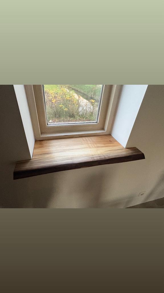 Boomstam hout wandplanken en vensterbanken op maat, Doe-het-zelf en Verbouw, Plinten en Afwerking, Nieuw, Vensterbanken, Eiken