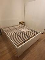 Ikea Askvoll Bedframe + Lattenbodem - Wit 140x200, Huis en Inrichting, Ophalen, Gebruikt, Wit, Tweepersoons
