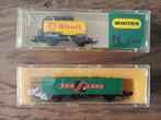 Minitrix, wagons ZGAN Shell, Sealand, Hobby en Vrije tijd, Modeltreinen | N-Spoor, Gelijkstroom, Trix, Wagon, Ophalen of Verzenden