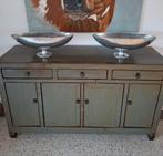 2 Zilveren Plantenschalen Ovaal zilver bloemenschaal deco, Overige materialen, Schaal, Ophalen of Verzenden, Zo goed als nieuw