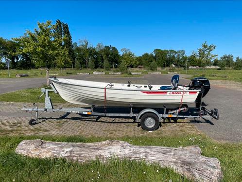 Rana 427 visboot + gloednieuwe benzinemotor, Watersport en Boten, Vis- en Consoleboten, Zo goed als nieuw, Tot 10 pk, 3 tot 6 meter