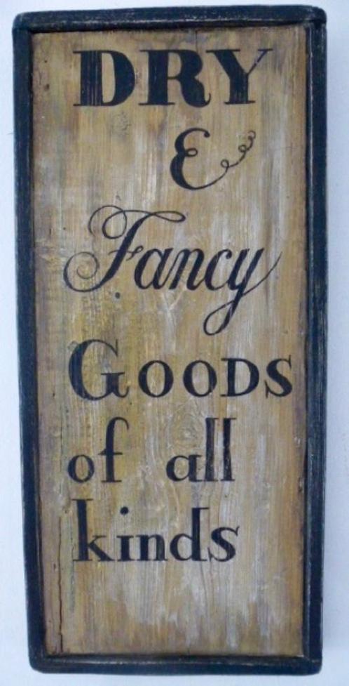 Handgeschilderd paneel / antiek vintage sign / Dry & Fancy, Huis en Inrichting, Woonaccessoires | Wanddecoraties, Zo goed als nieuw