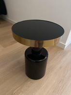 Zwart-Gouden Bijzettafel, Overige materialen, Minder dan 55 cm, Rond, Zo goed als nieuw