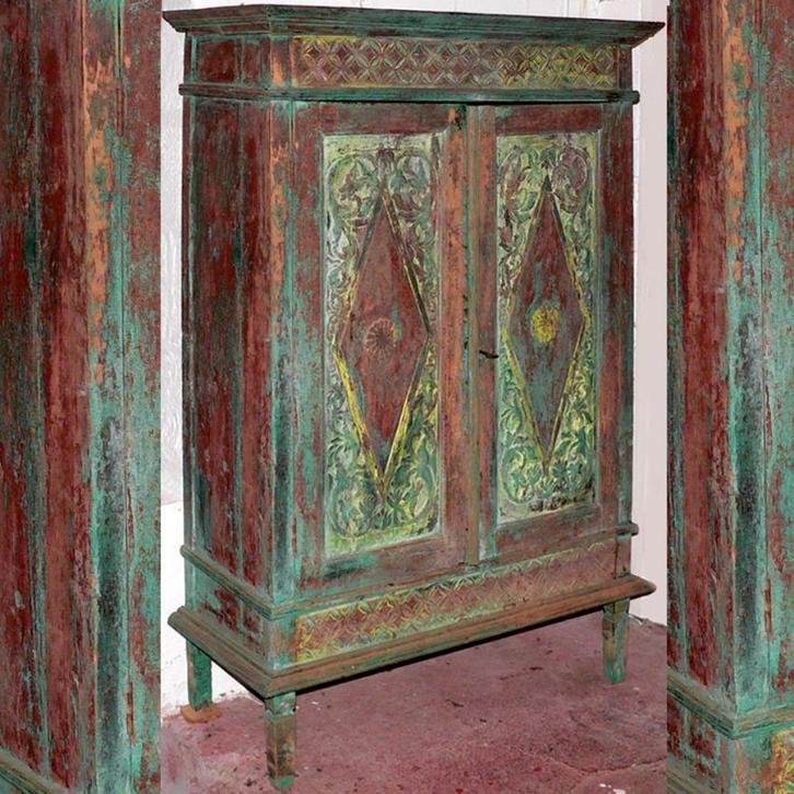 Unieke houten kast Java ka25 vintage landelijk antiek kunst, Antiek en Kunst, Kunst | Niet-Westerse kunst, Ophalen of Verzenden