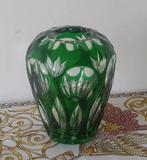 Rattenberg vaas groen vintage 11 cm high, Ophalen of Verzenden, Minder dan 50 cm, Groen, Glas