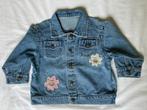 Spijkerjas / jeansjas met gekleurde bloemen +/- maat 86, Ophalen of Verzenden, Gebruikt, Meisje, Jasje