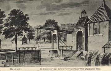 Dordrecht - De Vriesepoort van buiten [1747] - ongelopen beschikbaar voor biedingen
