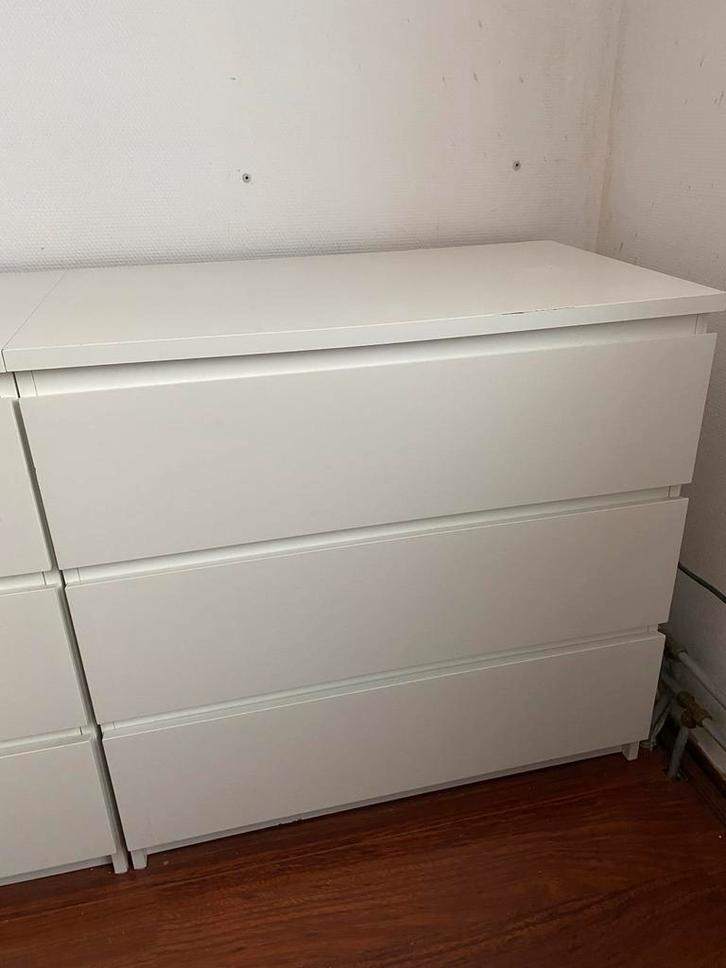 IKEA Malm ladekast Wit, Huis en Inrichting, Kasten | Dressoirs, Gebruikt, 50 tot 100 cm, 25 tot 50 cm, Met lade(s), Overige materialen
