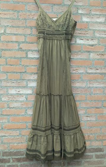 Olijf groene boho hippie ethnic jurk Essentiel Antwerp S/36 beschikbaar voor biedingen