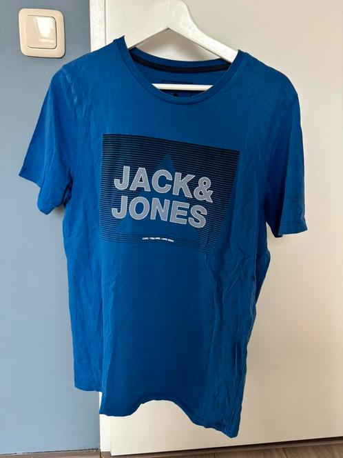 Jack & Jones shirt - maat L, Kleding | Heren, T-shirts, Gedragen, Maat 52/54 (L), Blauw, Ophalen of Verzenden