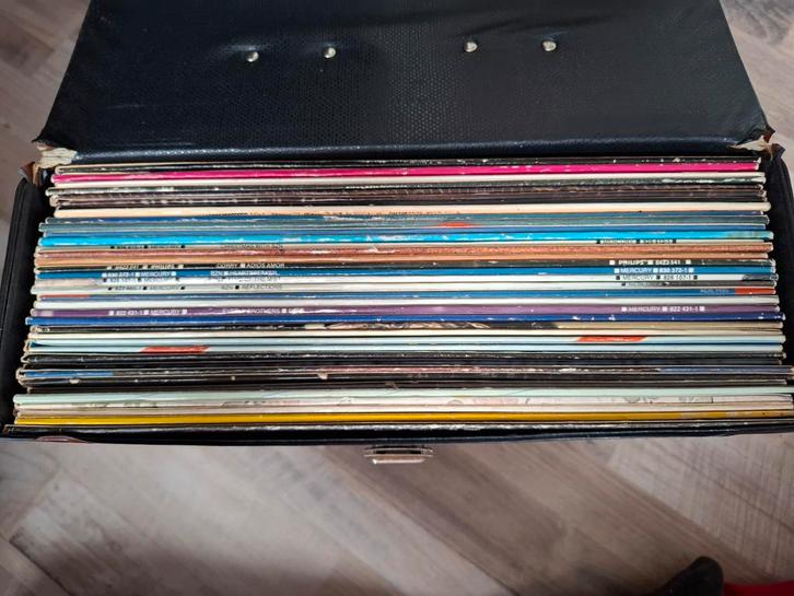 Opbergbak/koffer met vinyl LP's, Cd's en Dvd's, Vinyl | Verzamelalbums, Gebruikt, Ophalen of Verzenden