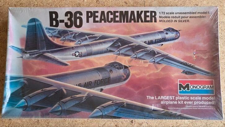Monogram  B-36 Peacemaker 1:72 Sealed eerste uitgave 1980, Hobby en Vrije tijd, Modelbouw | Vliegtuigen en Helikopters, Zo goed als nieuw